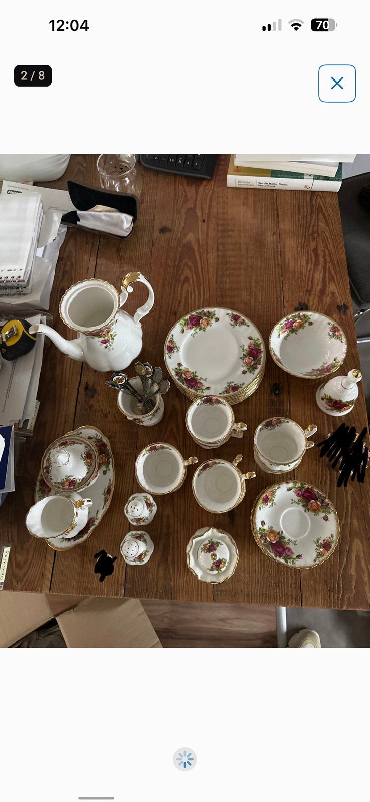 Royal Albert Old Country Roses Servies - koffieservies vaals, Ophalen, Klassiek, Zo goed als nieuw, Bord(en)