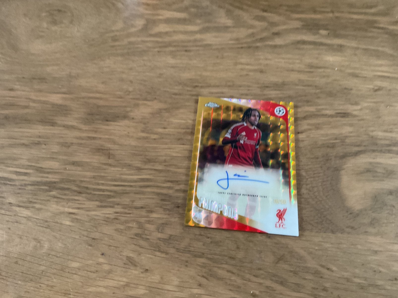 Jeremie frimpong gesigneerd en genummerd tot 50 voetbalkaart, Verzamelen, Efteling, Ophalen of Verzenden, Zo goed als nieuw