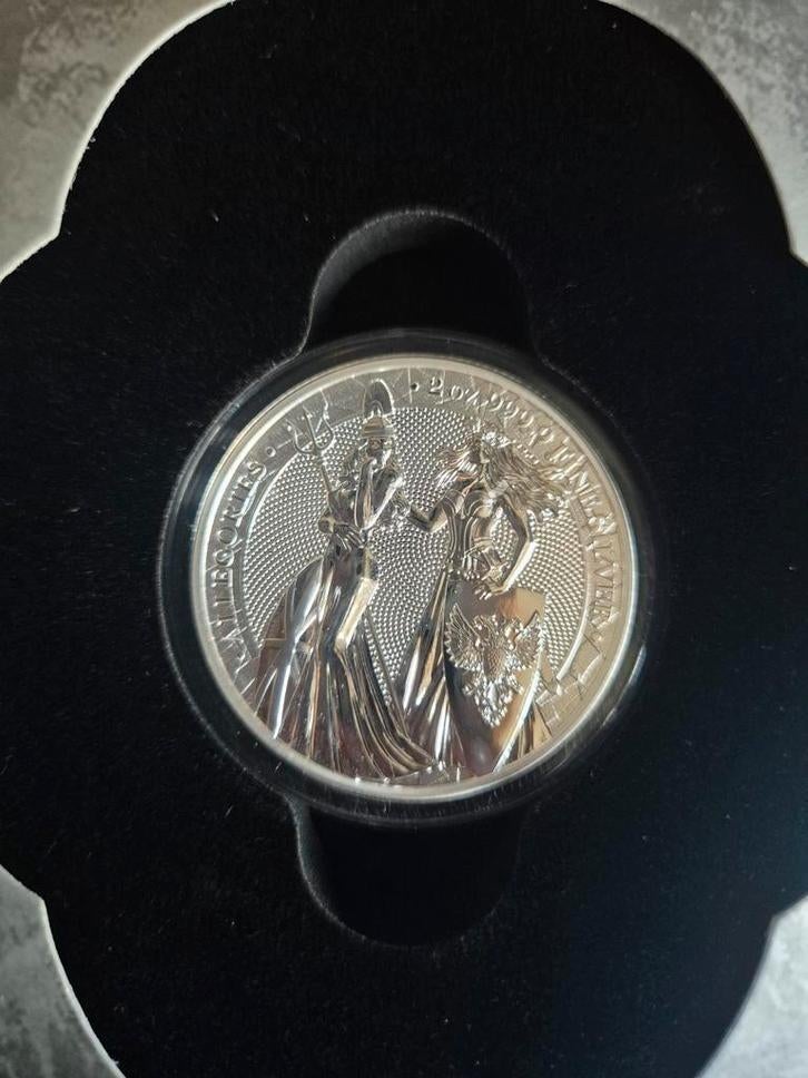 Britannia & germania the allegories 2oz 2019, Ophalen of Verzenden, Zilver