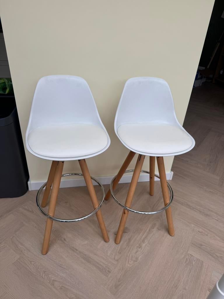 Barkrukken, Huis en Inrichting, Gebruikt, 60 tot 90 cm, 2 krukken, Ophalen