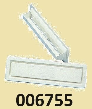 006755 Ventilatierooster inbouw kunststf wit 385x90mm €16,95, Watersport en Boten, Ophalen of Verzenden, Nieuw, Overige typen