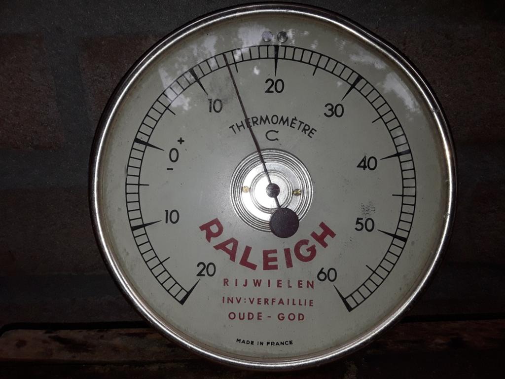 Vintage Raleigh thermometer. Rijwielen antiek, Ophalen of Verzenden, Gebruiksvoorwerp
