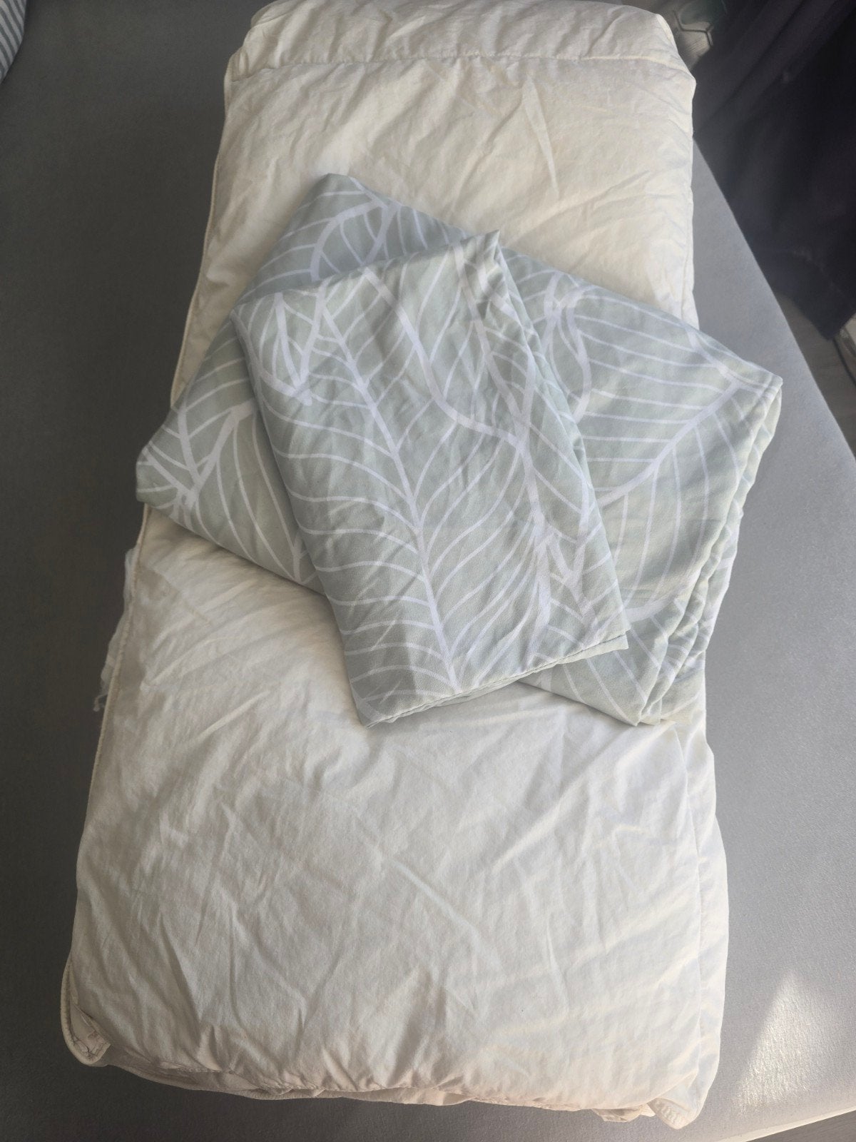 eenpersoons dons dekbed en overtrek / down duvet and cover, Ophalen, Nieuw, Eenpersoons, Deken of Dekbed