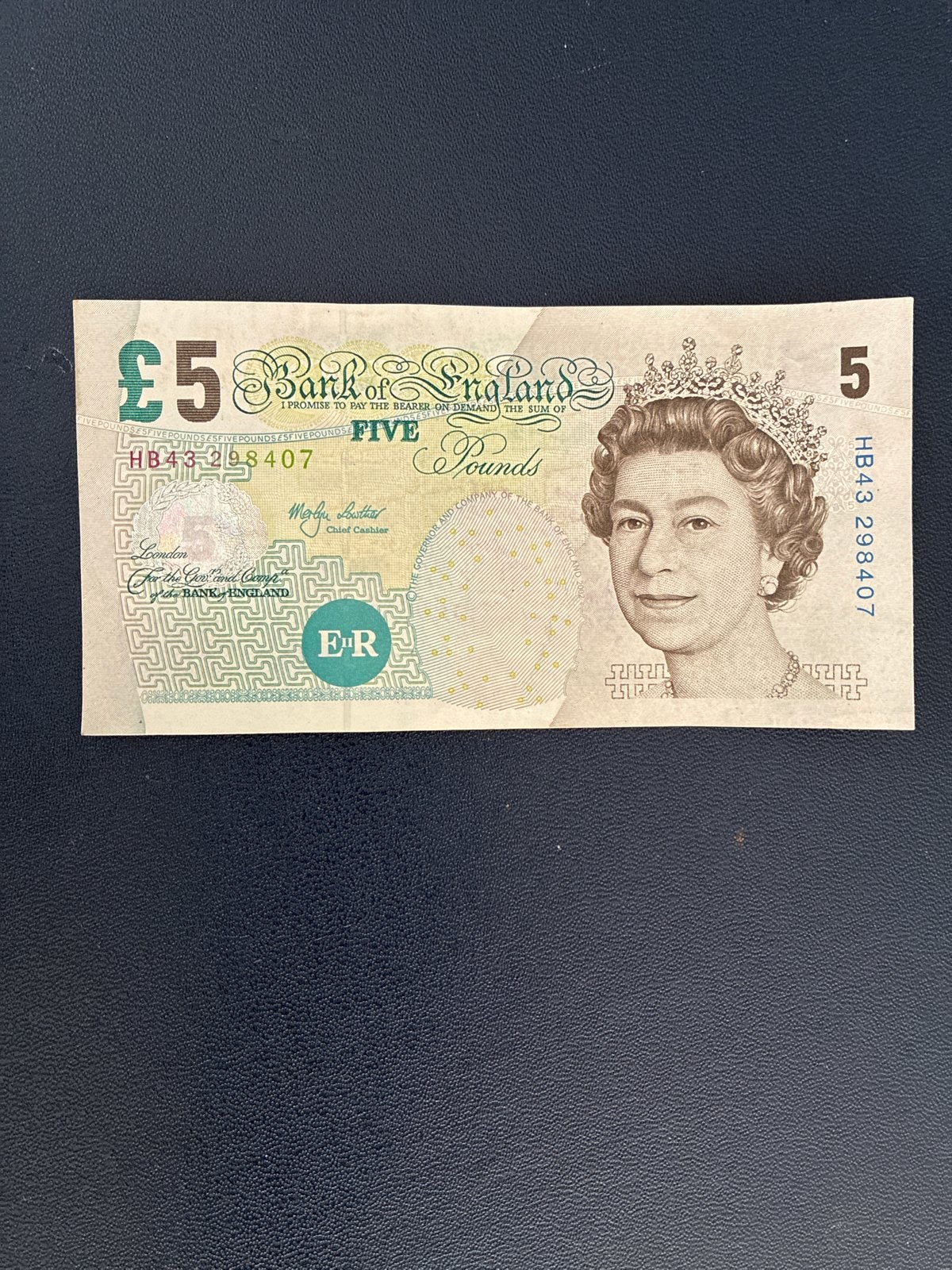 Zeldzaam Brits 5 Pond biljet - Koningin Elizabeth II, Postzegels en Munten, Bankbiljetten | Europa | Niet-Eurobiljetten, Ophalen of Verzenden