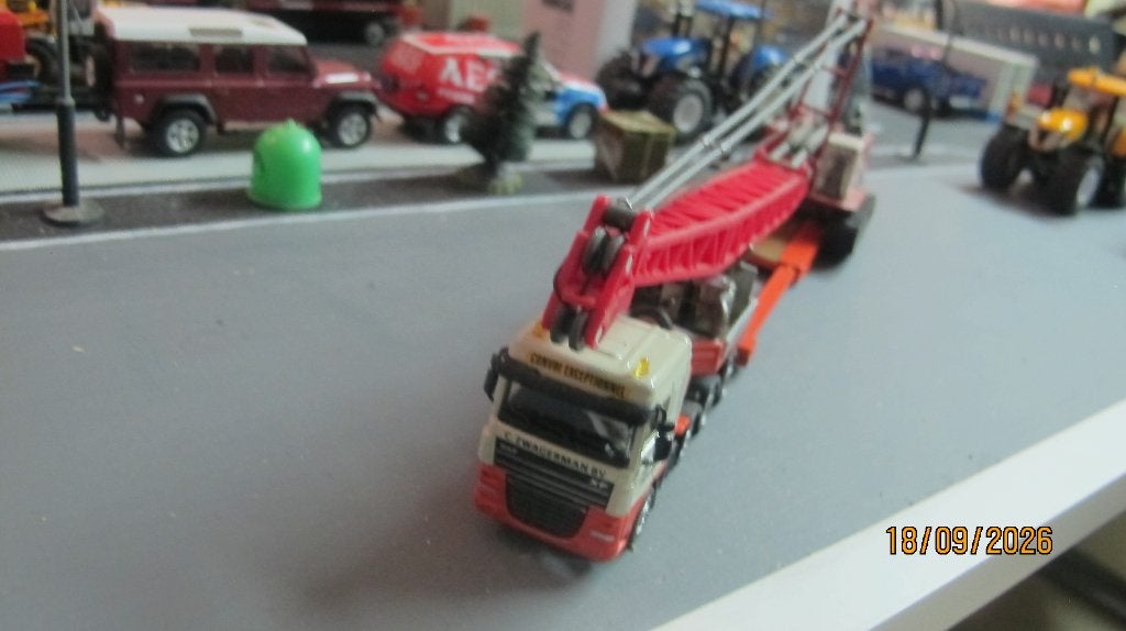 WSI Daf XF + Dieplader en Lading Siku Liebherr Dragline, Ophalen of Verzenden, Zo goed als nieuw, Bus of Vrachtwagen, Wiking