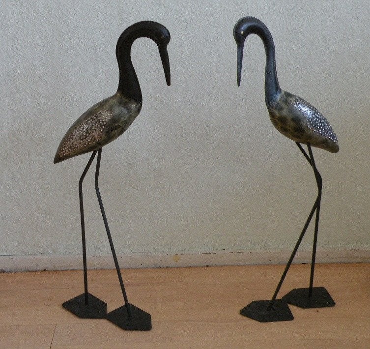 Reiger / kraanvogel. Hoogte 59 cm., Ophalen of Verzenden, Zo goed als nieuw, Vogel, Beeldje of Figuurtje