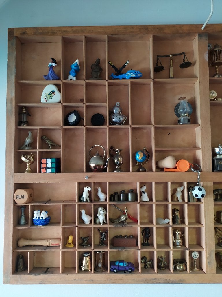 Miniatuur spulletjes voor letterbakken ophalen voor €15, Ophalen of Verzenden