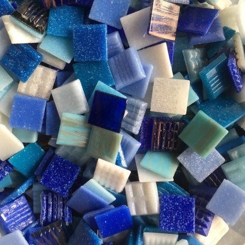 Glasmozaïek mix 1 kilo vanaf €8,50, steentjes, 1x1 of 2x2 cm, Ophalen of Verzenden, Nieuw, Glas, Meerkleurig