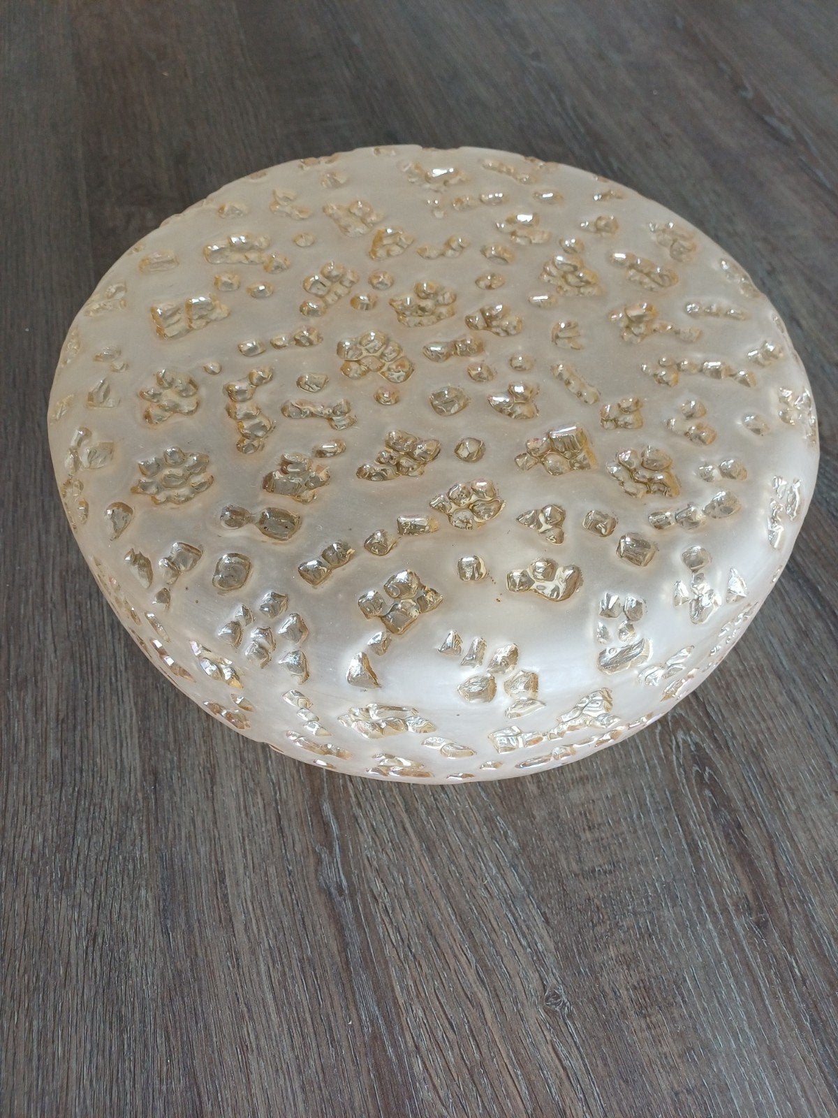 Orion Leuchten plafonnière met crystalstructuur in matglas, Ophalen of Verzenden, Zo goed als nieuw, Glas, E27 (groot)
