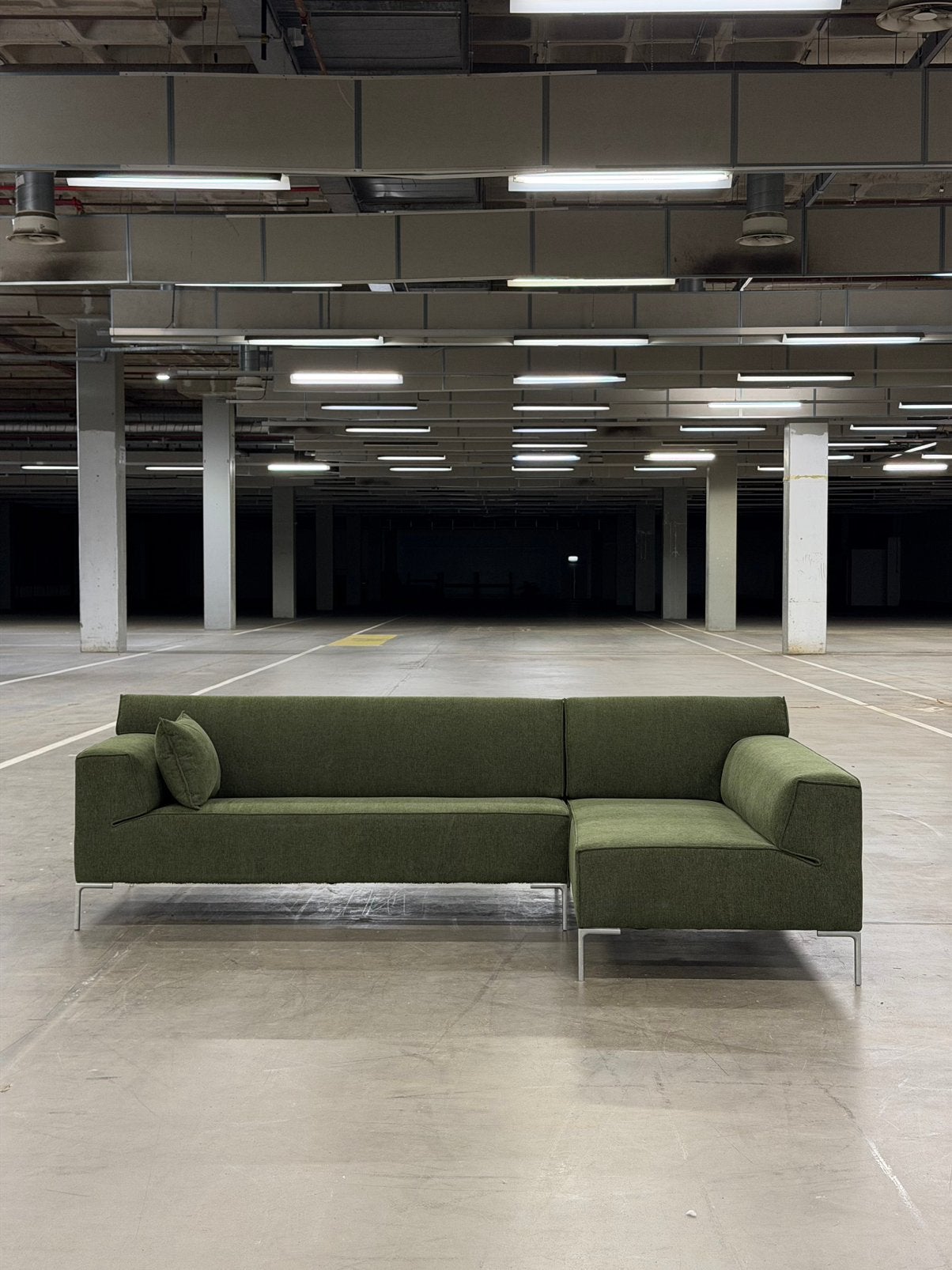 Design on Stock Bloq Bank | Groen | NIEUWSTAAT + Garantie, 250 tot 300 cm, Overige materialen, Hoekbank, Ophalen of Verzenden