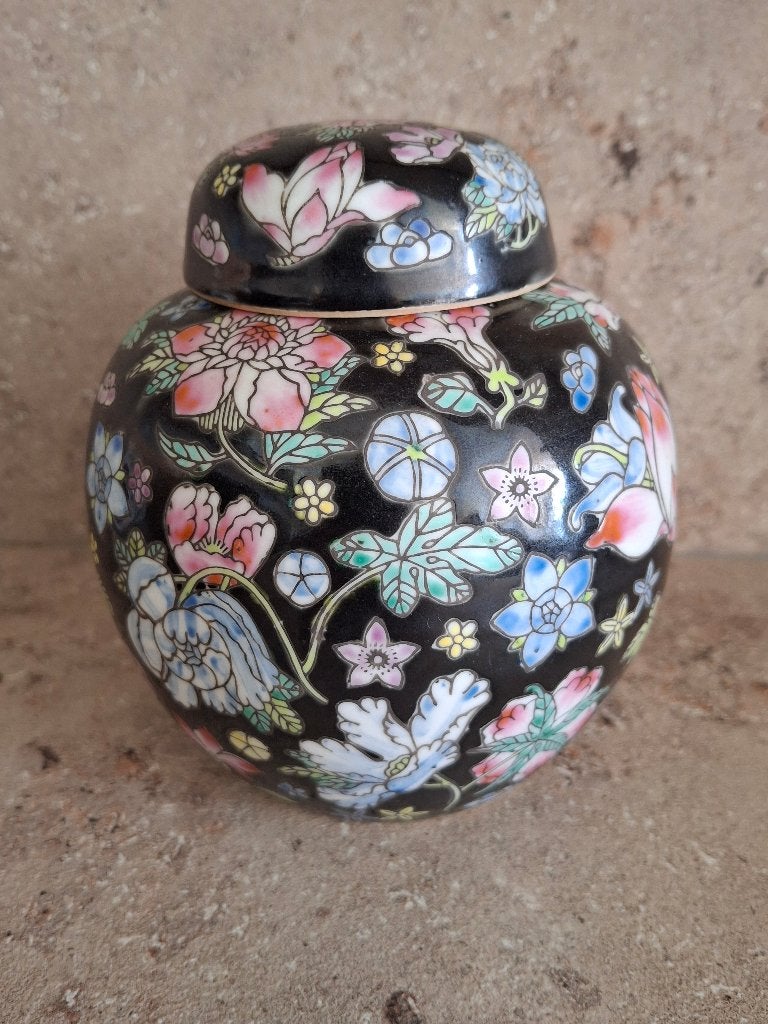 Chinese gemberpot Famille Noire, Ophalen of Verzenden, Zo goed als nieuw