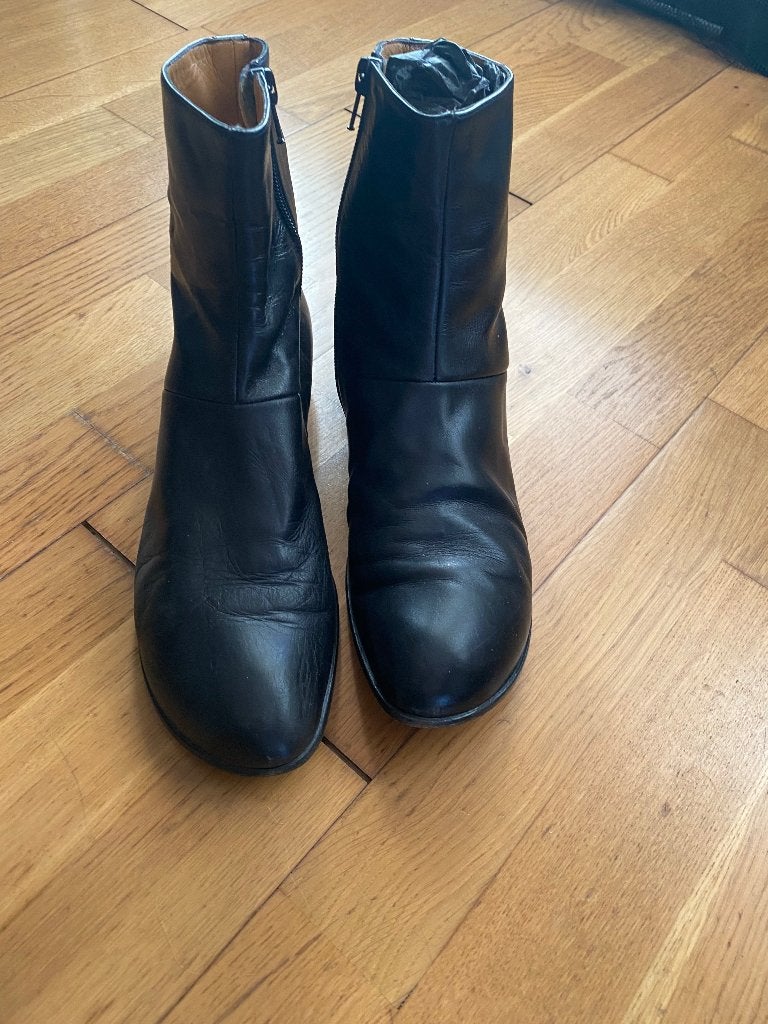 AUDLEY dames zwarte leren laarzen 39,5, Kleding | Dames, Zwart, Lage of Enkellaarzen, Ophalen of Verzenden, Zo goed als nieuw