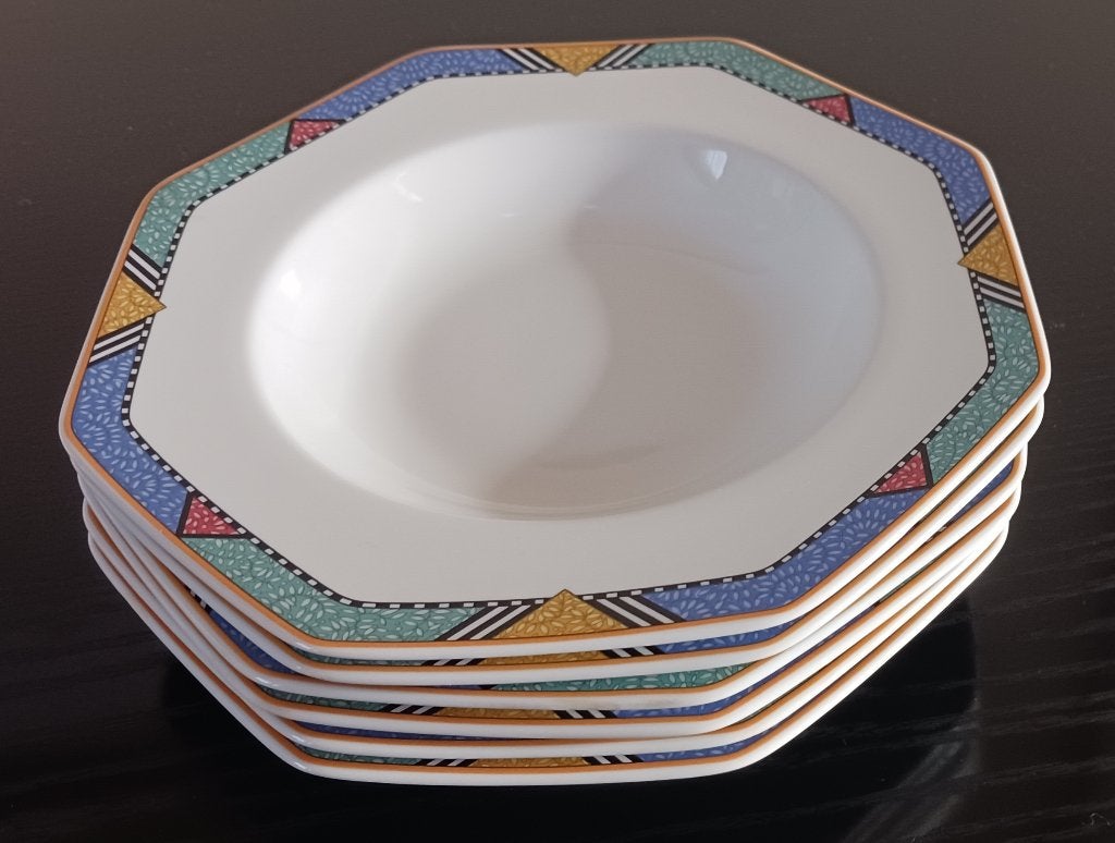 6x diep bord Villeroy en Boch Tiago, Ophalen, Villeroy & Boch, Zo goed als nieuw, Bord(en)