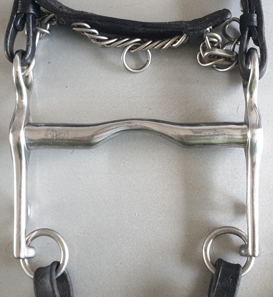 Gebruikte dressuurstang, maat 14,5 + onderlegtrens 13,5 cm, Dieren en Toebehoren, Gebruikt, Zilver, Harry's Horse, Ophalen of Verzenden