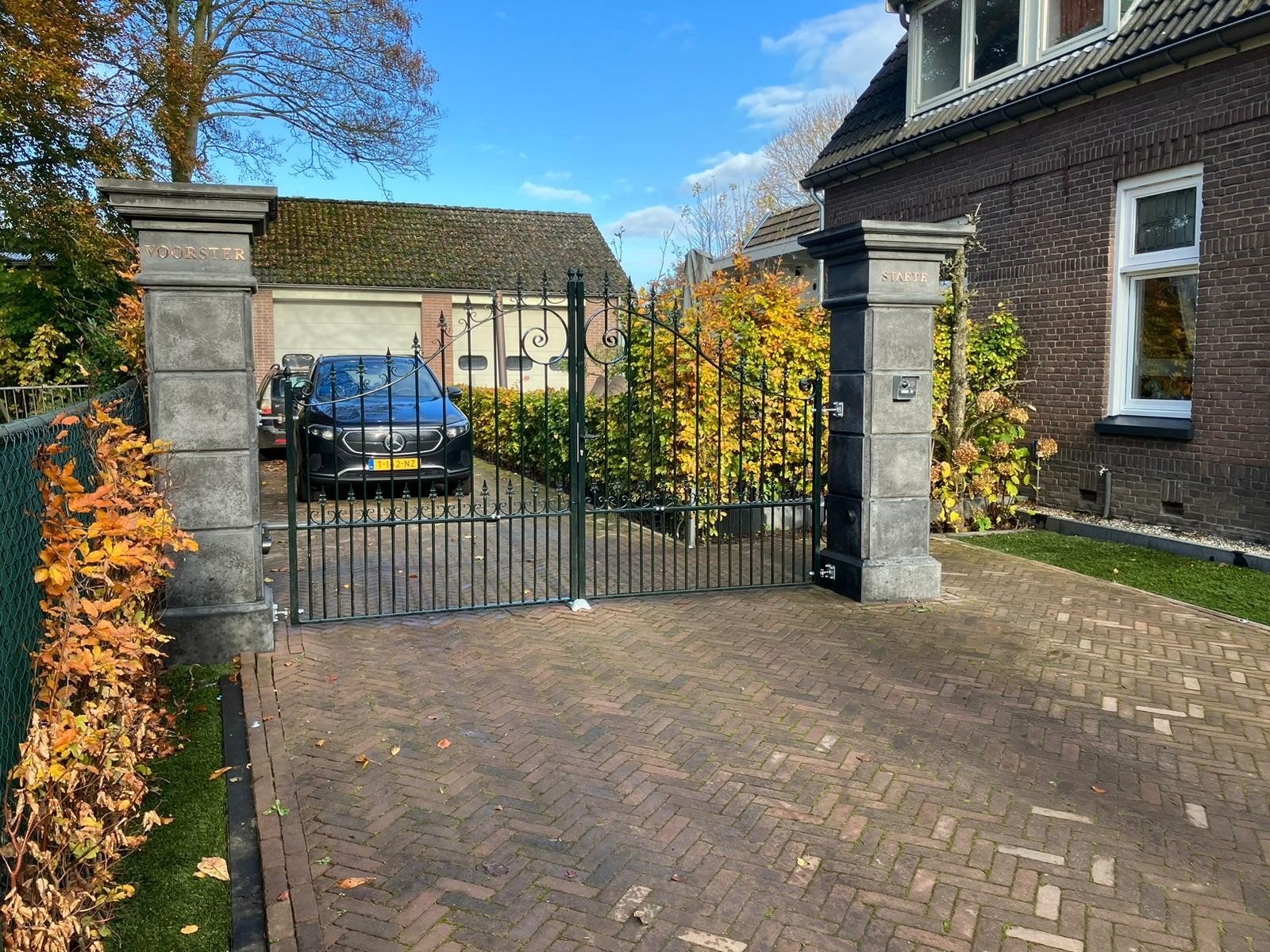 Zuilen pilaren voor poort of hekwerk, Ophalen, 200 cm of meer, Draaipoort