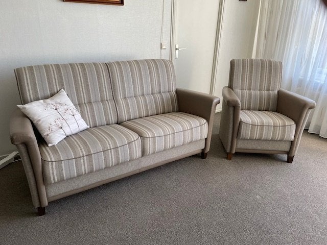 Bank en fauteuil, Ophalen, Gebruikt, Klassiek, 150 tot 200 cm