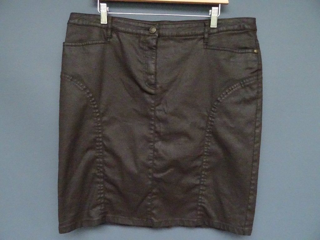 BETTY BARCLAY maat 44, imitatie leren rok., Kleding | Dames, Rokken, Bruin, Maat 42/44 (L), Betty Barclay, Ophalen of Verzenden
