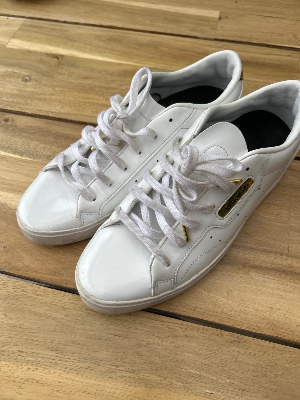Adidas Sleek Super sneakers wit - maat 41, Kleding | Dames, Ophalen of Verzenden, Gedragen, Wit, Sneakers of Gympen