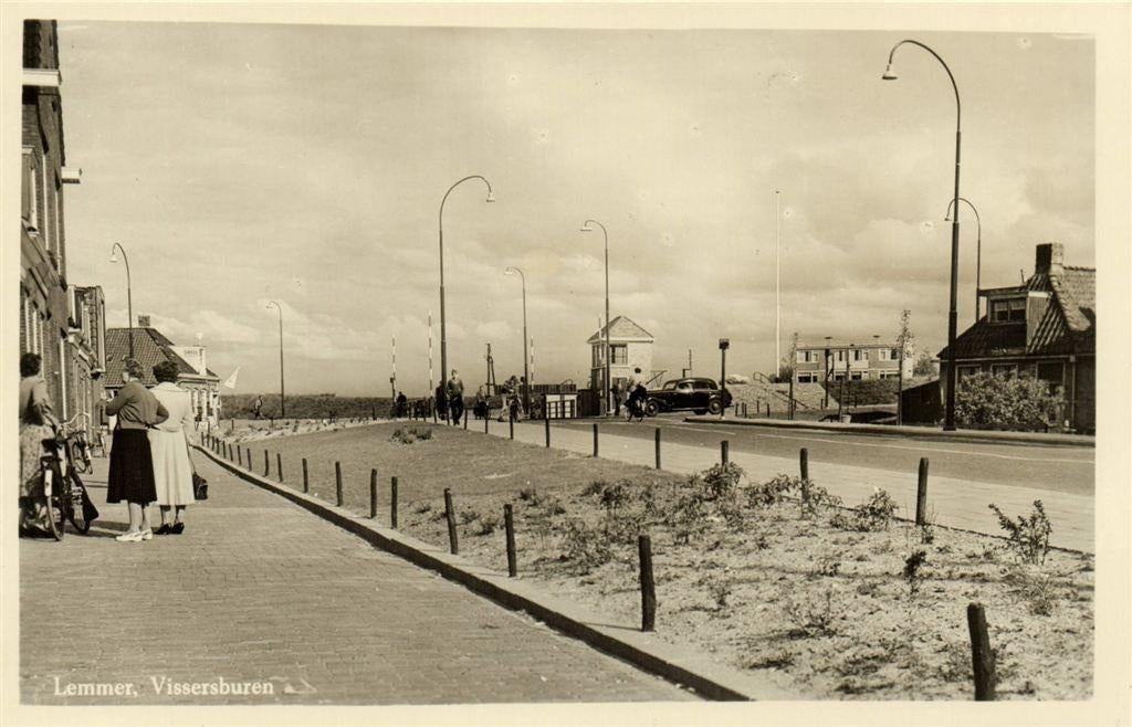Lemmer, Vissersburen - ongelopen, Verzenden, 1940 tot 1960, Ongelopen, Friesland