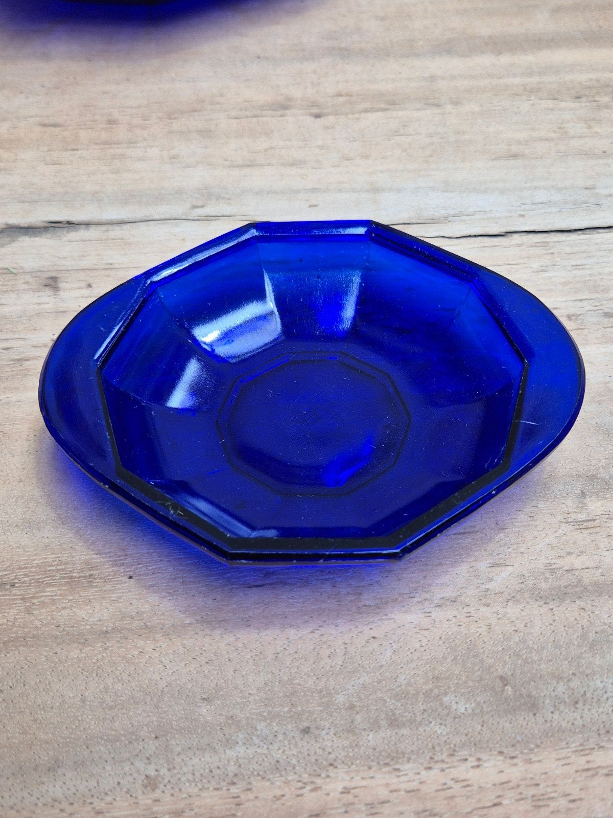 Vintage Leerdam Kobaltblauwe Glazen Schalen - K. de Bazel, Glas, Gemerkt, Ophalen of Verzenden, Schaal