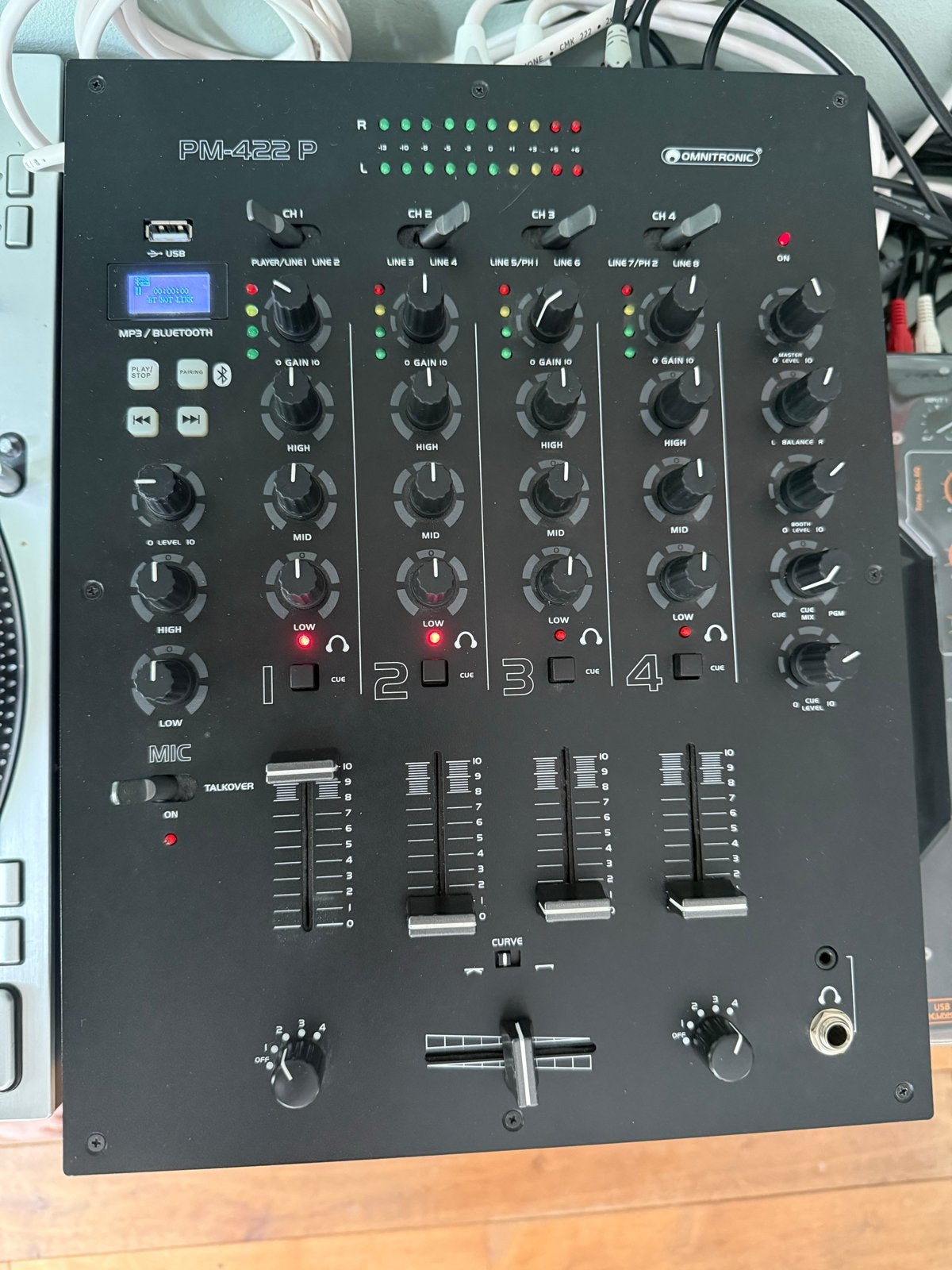 Omnitronic PM-422P DJ Mixer met Bluetooth, Muziek en Instrumenten, Dj-sets en Draaitafels, Verzenden, Gebruikt, Dj-set, Overige merken