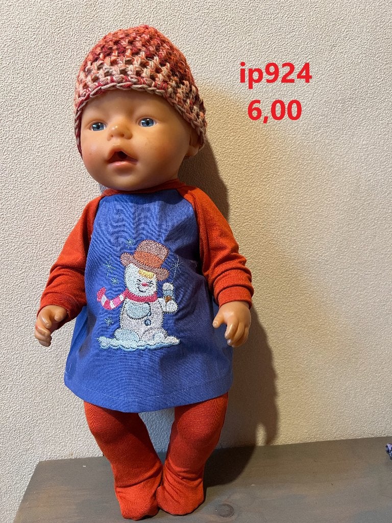Poppenkleertjes baby born. Set sneeuwpop. Opbrengst KiKa., Ophalen of Verzenden, Nieuw, Babypop