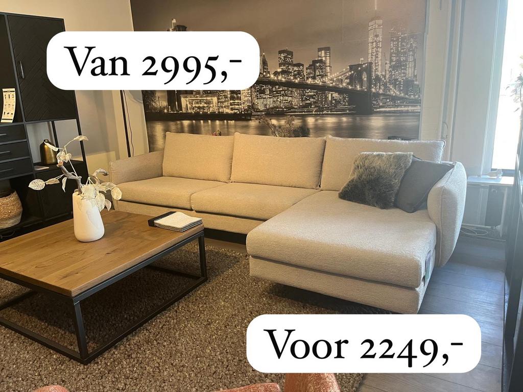 Sale opruiming bankstellen, Ophalen of Verzenden, Zo goed als nieuw, Minder dan 150 cm