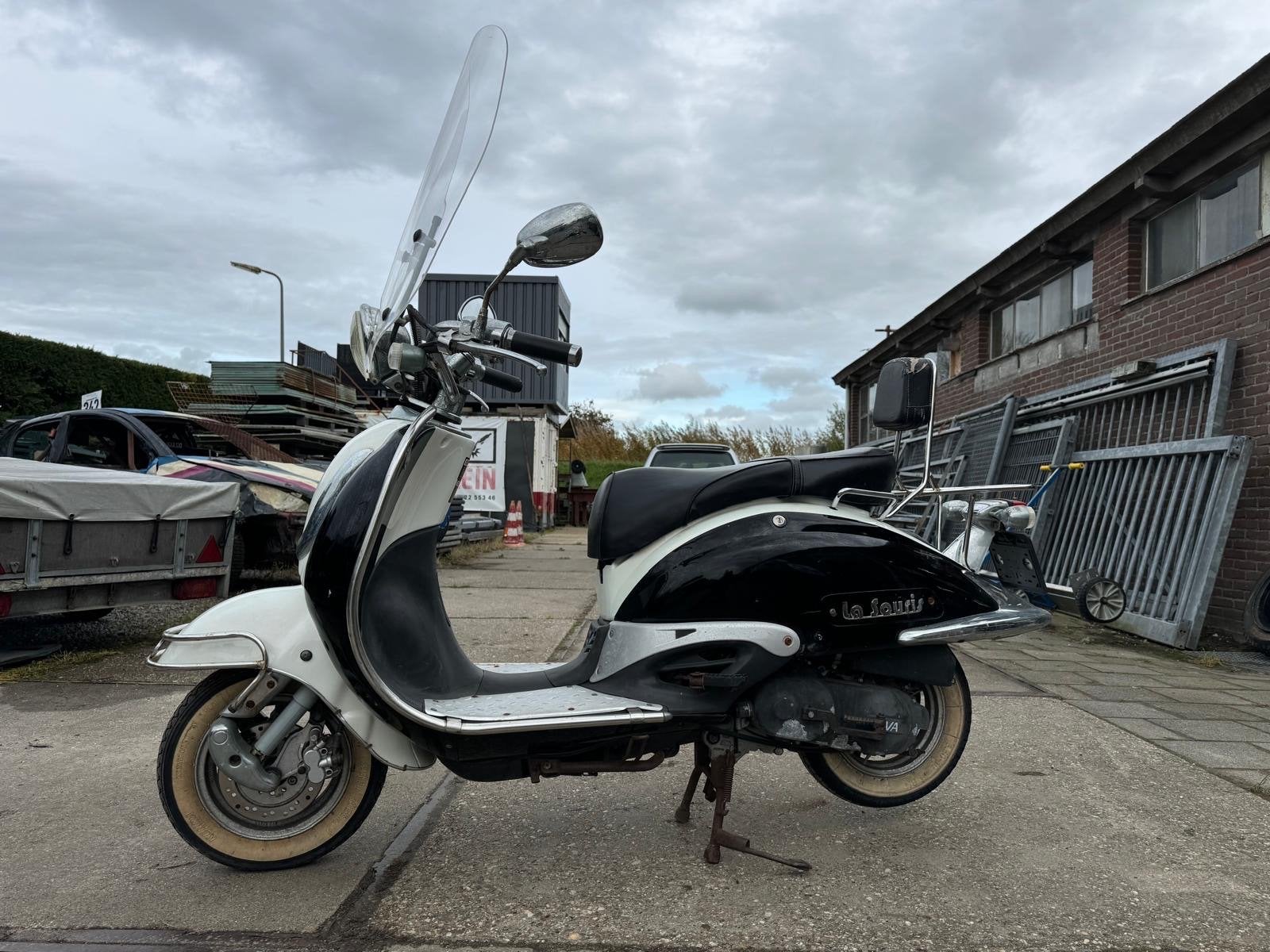 Retro Scooter La Souris - Zwart/Wit - Goede Staat, Ophalen, Gebruikt, Benzine, Overige merken