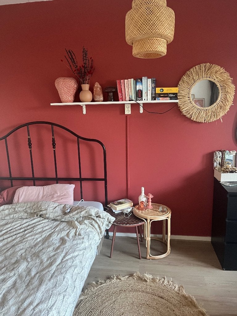 Bed frame met lattenbodem, Huis en Inrichting, Slaapkamer | Bedden, Ophalen, Gebruikt, Zwart, Tweepersoons