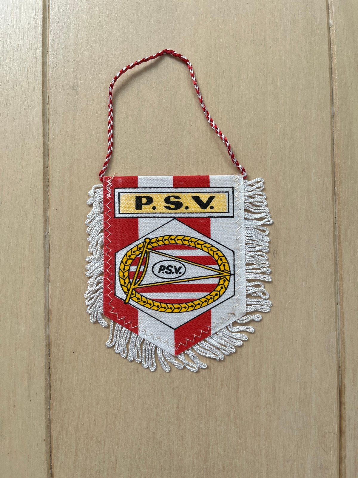 Vintage PSV Vaantje - Voetbal Fan Item, Ophalen of Verzenden, Gebruikt, PSV, Vaantje of Sjaal