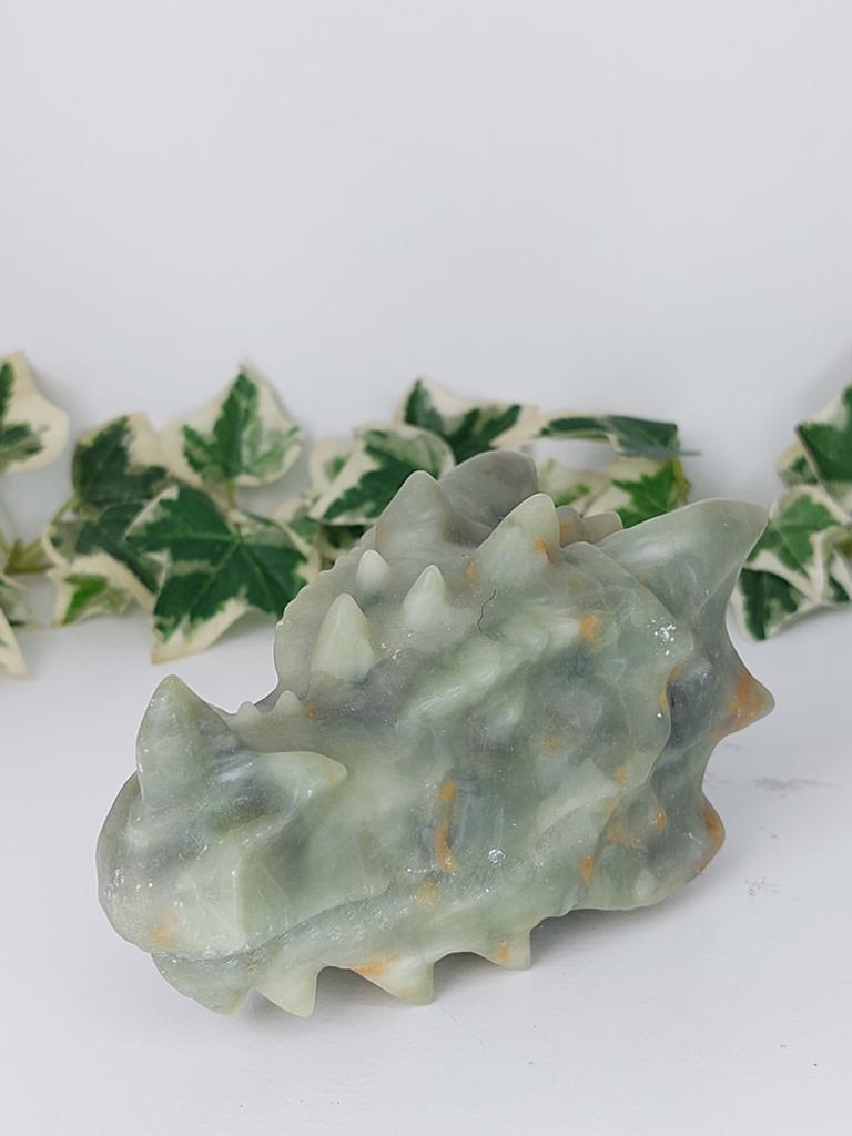 Nieuwe soort carving draak van groene "jade", Ophalen of Verzenden, Mineraal