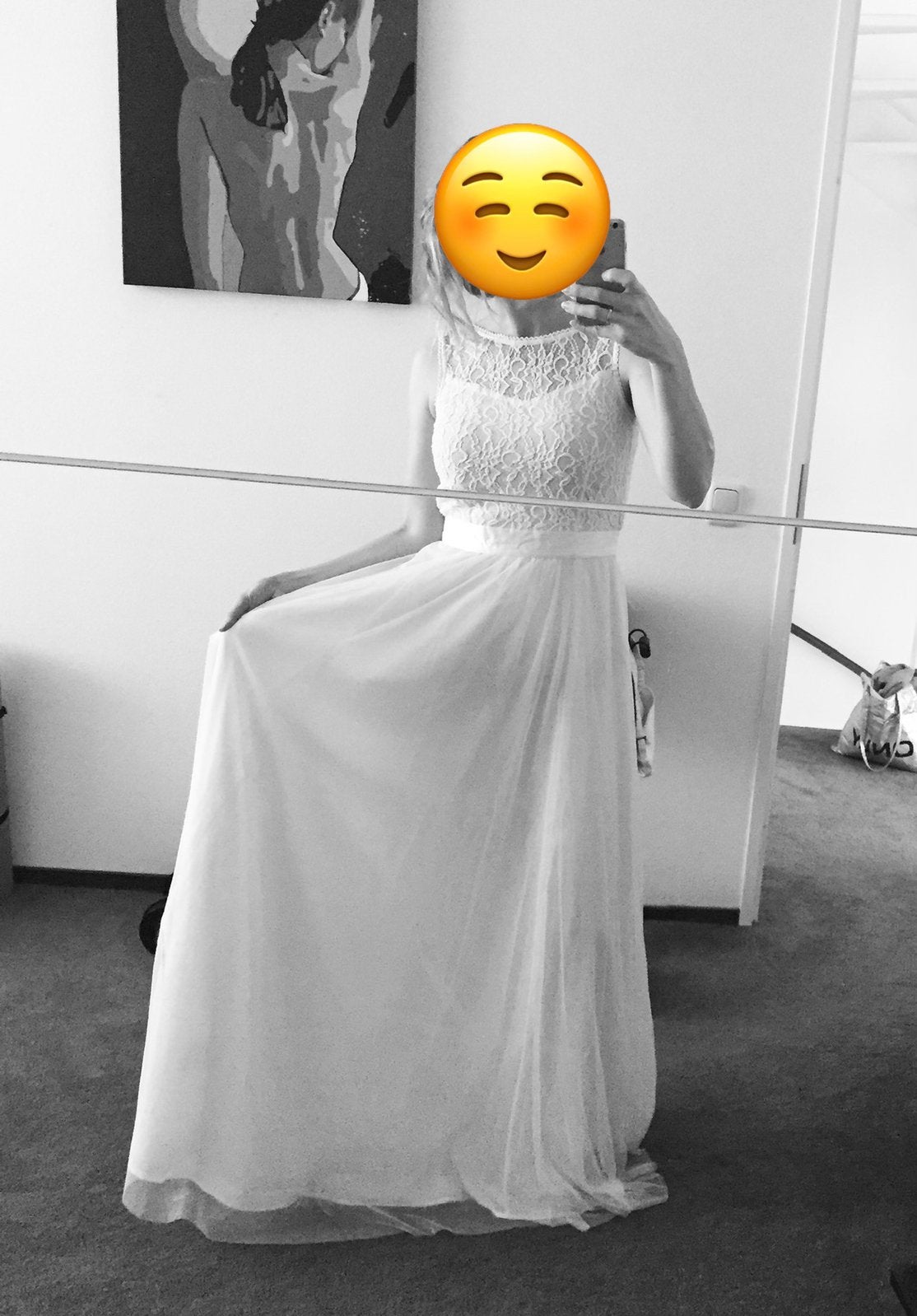 Elegante Witte Trouwjurk met Kant en Tule, Kleding | Dames, Trouwkleding en Trouwaccessoires, Ophalen, Nieuw, Wit, Bruidsmeisjeskleding