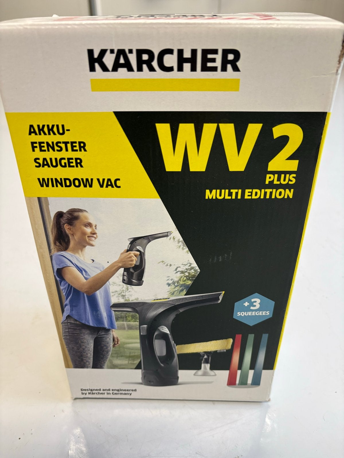 Kärcher WV2 Plus Multi Edition Window Vac - Nieuwstaat, Ophalen of Verzenden, Zo goed als nieuw, Waterstofzuiger
