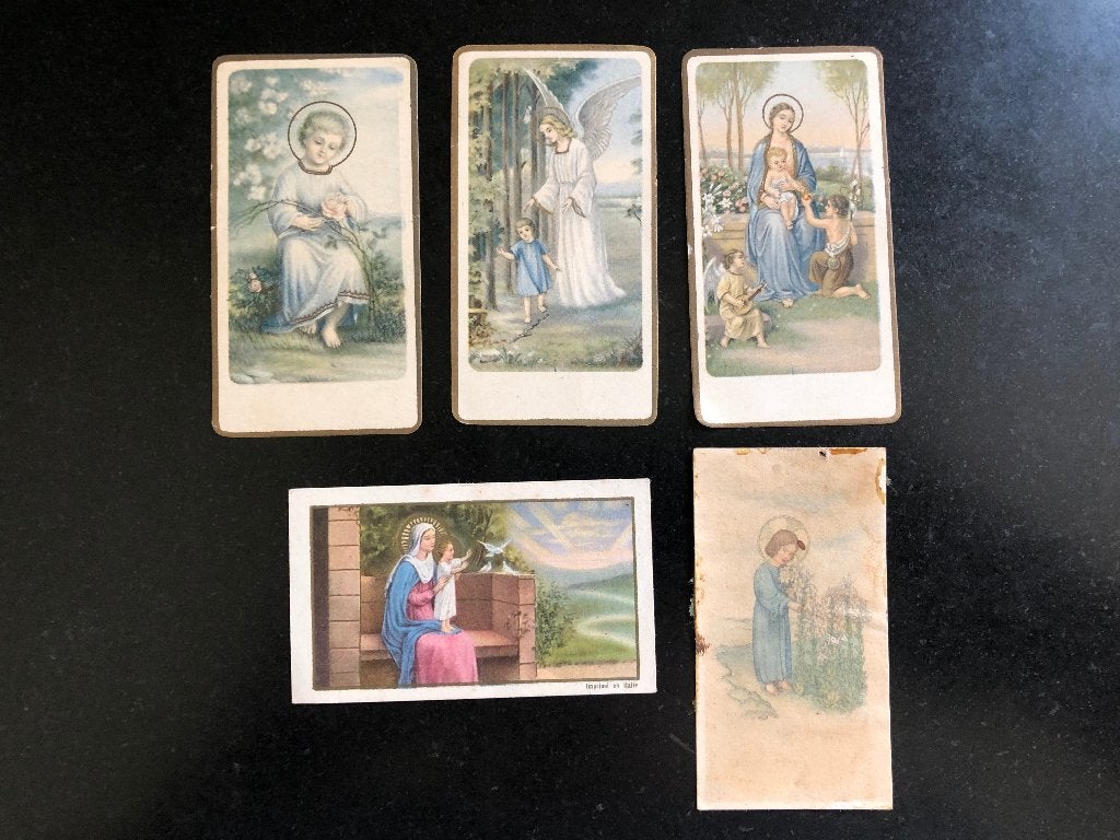 Oude Bidprentjes Communie Jonge Jezus Jaren '30-'40, Ophalen of Verzenden