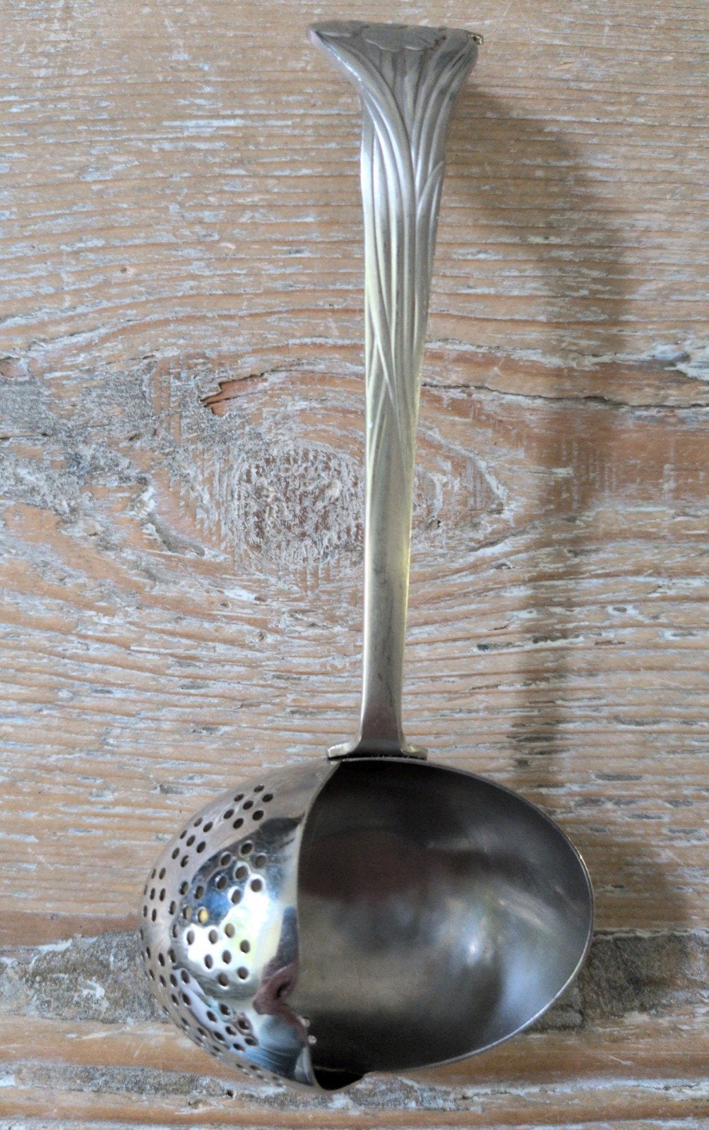 Vintage Gero Zilmeta theezeeflepel "Iris" - Art Deco/Nouveau, Antiek en Kunst, Ophalen of Verzenden