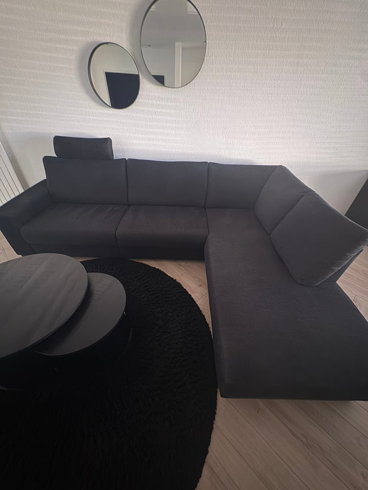 Hoekbank zwart, Ophalen, 250 tot 300 cm, Gebruikt, Hoekbank