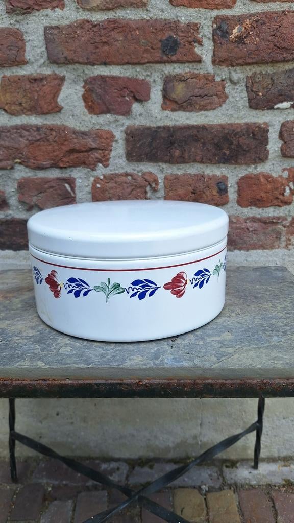 Boerenbont, bewaarblik (Brabantia) bakje en 2 bekertjes., Ophalen