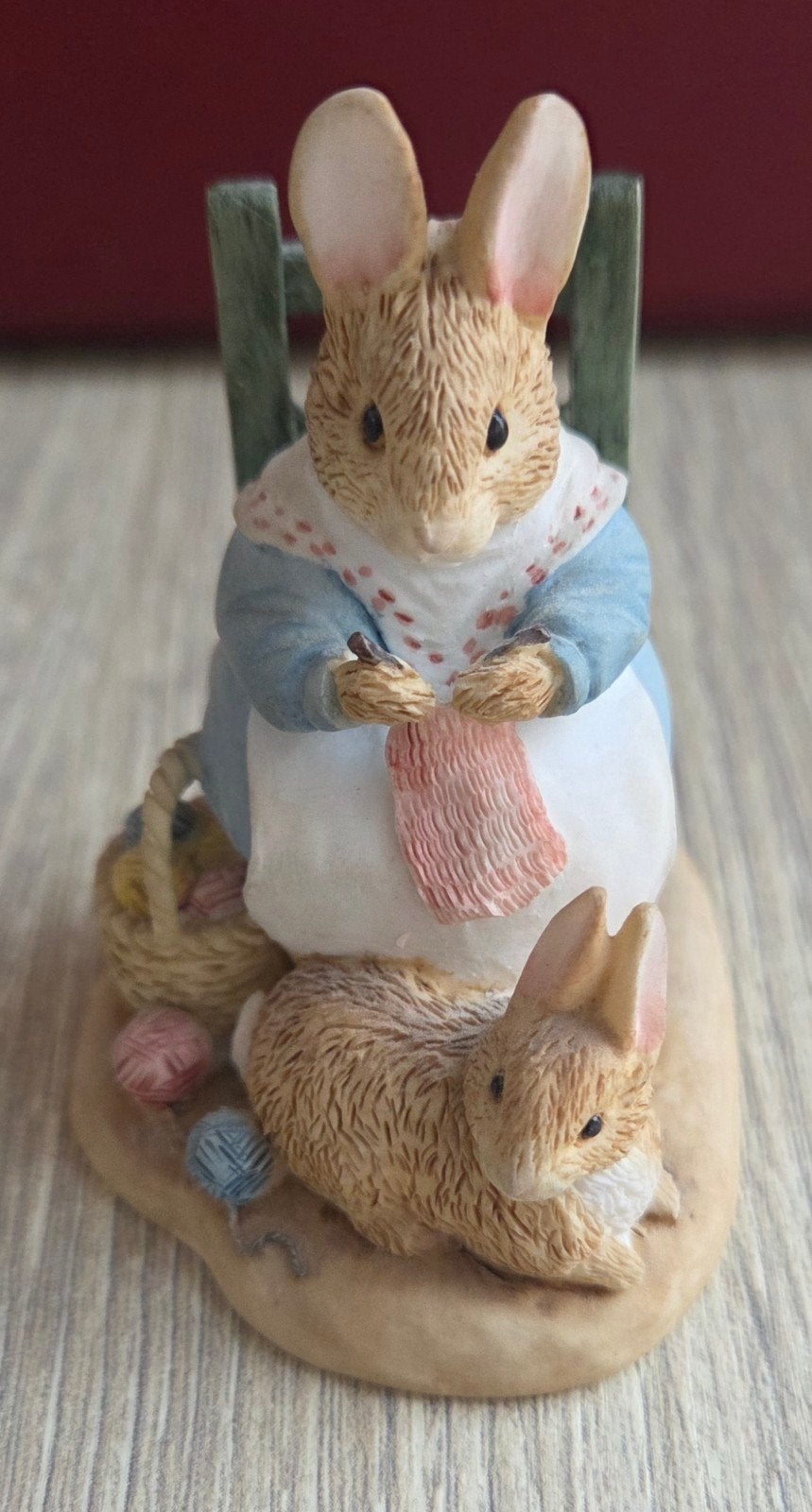 Mrs. Rabbit met Flopsy Bunny beeldje, Ophalen of Verzenden, Zo goed als nieuw, Dier