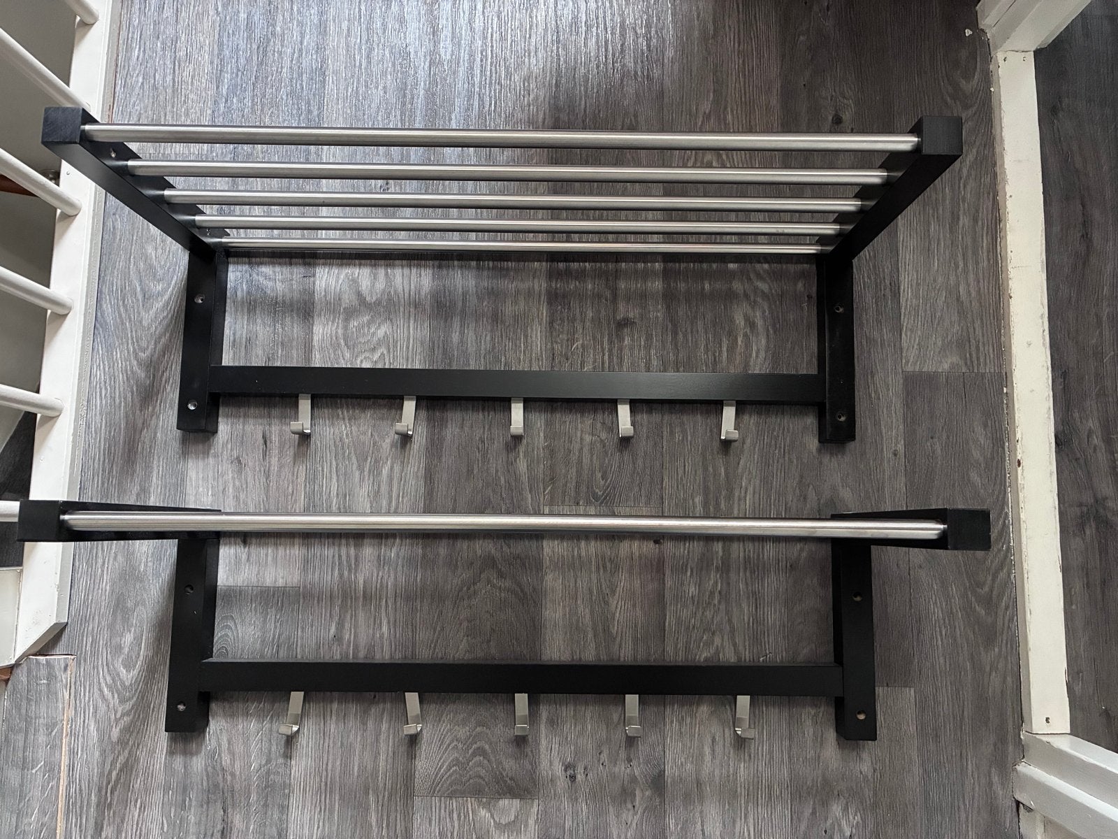 IKEA TJUSIG Kapstok zwart/rvs, Gebruikt, Minder dan 100 cm, Metaal, Ophalen