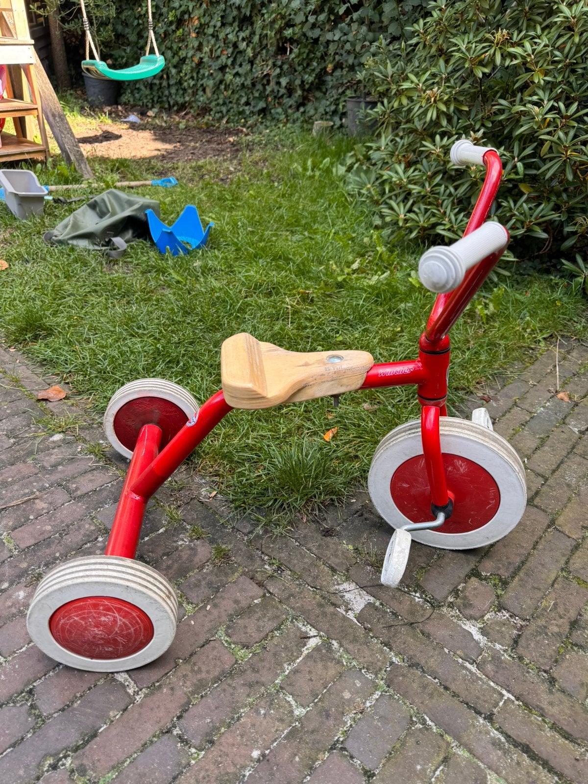 Winther driewieler met mooi houten zadel, Fietsen en Brommers, Fietsen | Driewielers, Ophalen