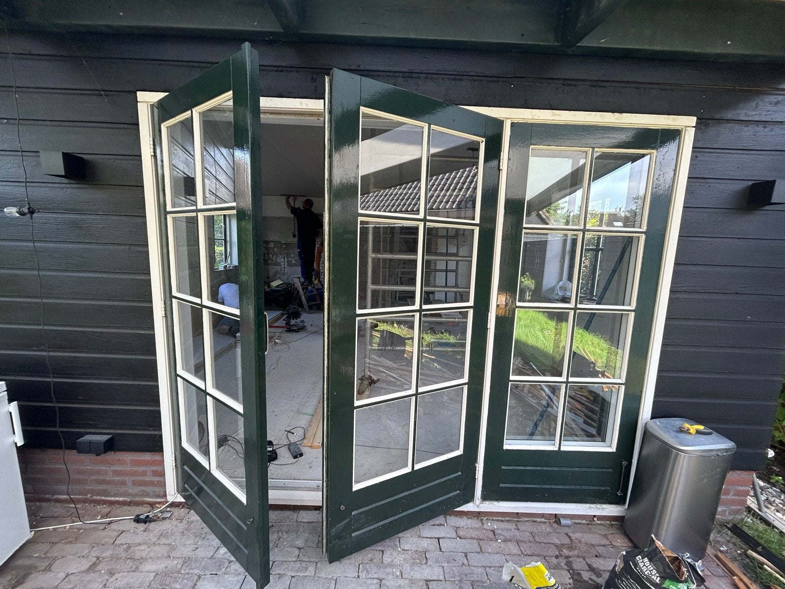 Tuindeuren met enkel glas - Klassieke stijl, Ophalen, Gebruikt, 120 cm of meer, Buitendeur