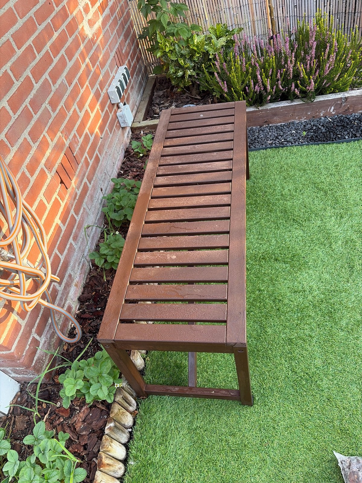 Ikea houten tuinbank - Gebruikt, Tuin en Terras, Ophalen of Verzenden, Gebruikt, Hout