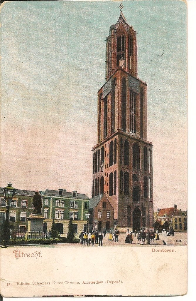 Antieke briefkaart Utrecht Domtoren 1905, Ophalen of Verzenden, Voor 1920, Gelopen, Utrecht