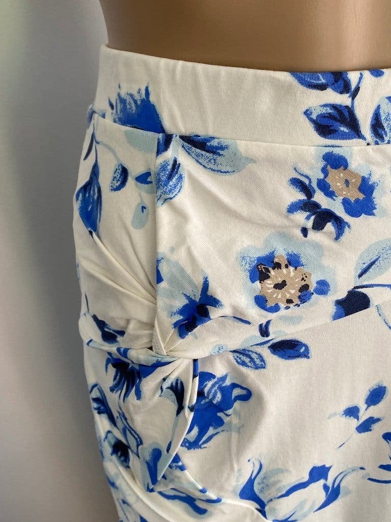 i194/3 Nieuw: Susskind rok maat 42=L/XL rokje gebr-wit/blauw, Blauw, Maat 42/44 (L), Nieuw, Ophalen of Verzenden