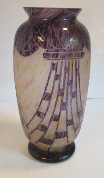 imposante art deco Le Verre Francais Charder vaas Schneider, Antiek en Kunst, Verzenden
