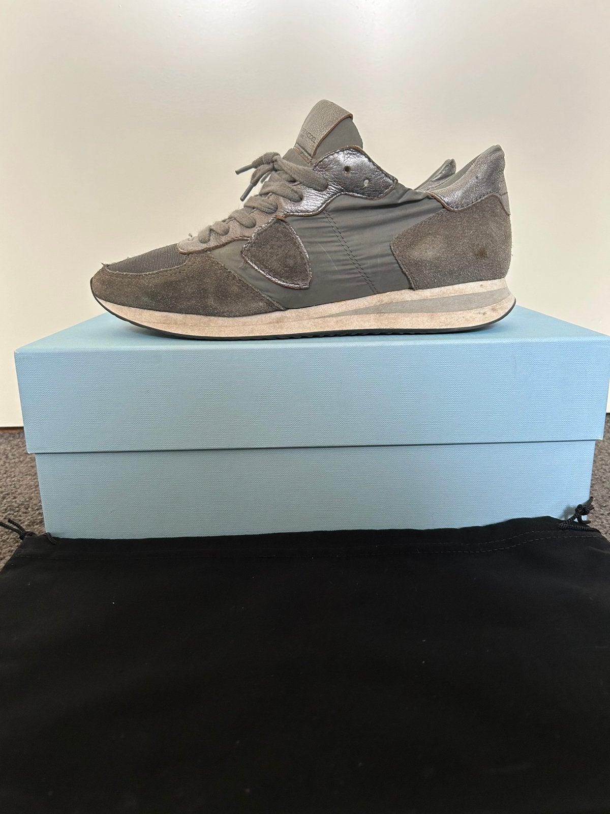 Grijze philippe model dames schoenen (maat:40), Verzenden, Zo goed als nieuw, Grijs, Sneakers of Gympen