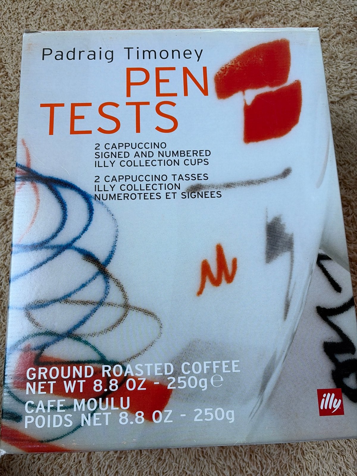 Illy Art Collection Pen Tests - Pádraig Timoney -cappuccino, Nieuw, Ophalen of Verzenden, Kop(pen) en/of Schotel(s), Porselein