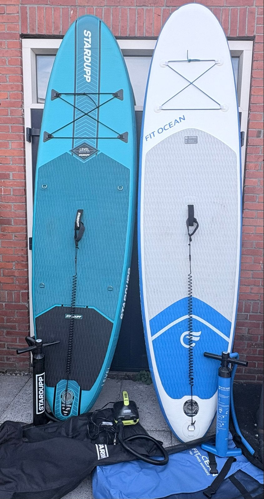 2x SUP boards compleet met alle accessoires, Watersport en Boten, Ophalen of Verzenden, Zo goed als nieuw, SUP-boards