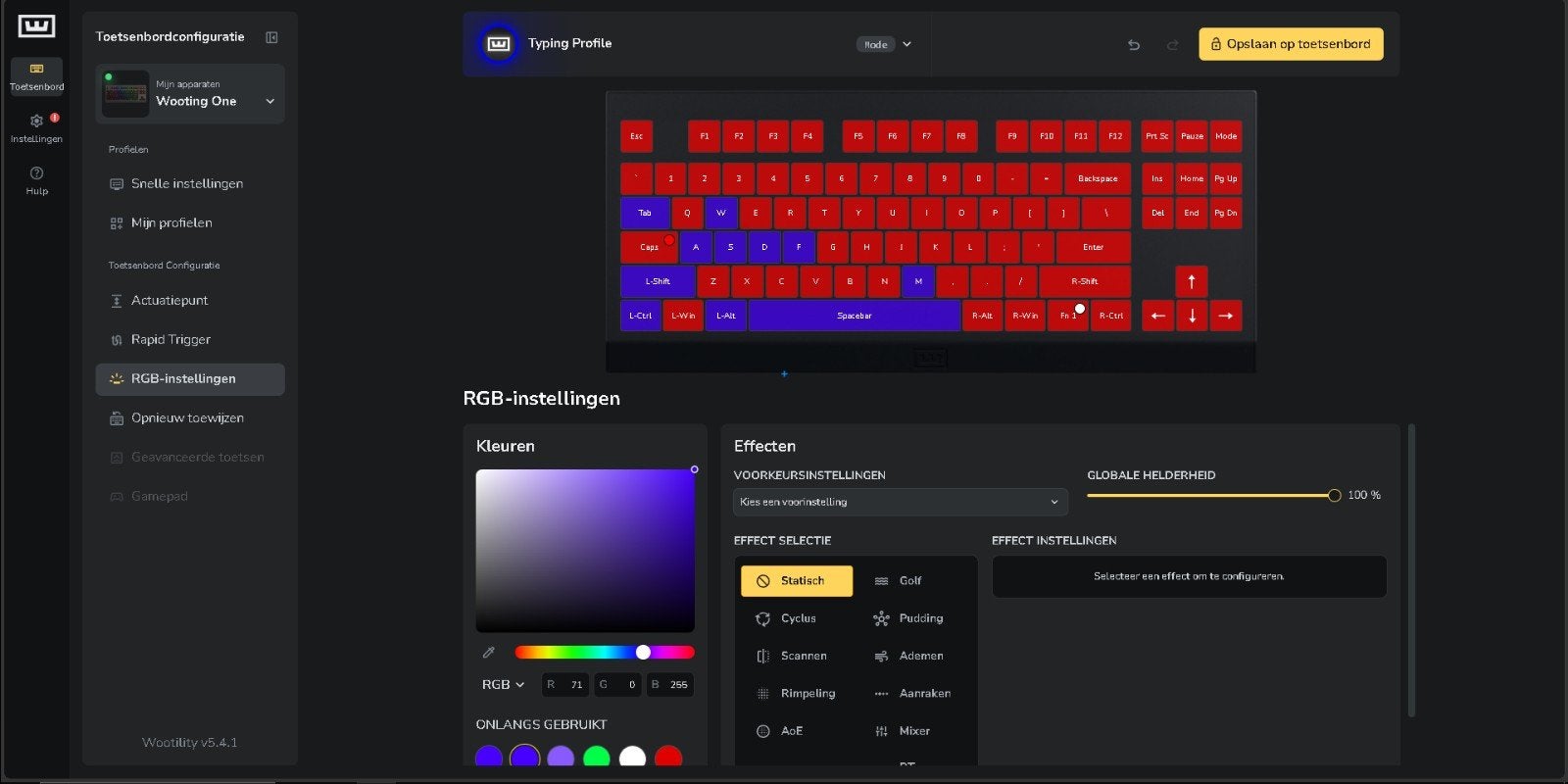 Wooting One Toetsenbord - Gaming Toetsenbord, Verlichte toetsen, Ophalen of Verzenden, Zo goed als nieuw, Qwerty