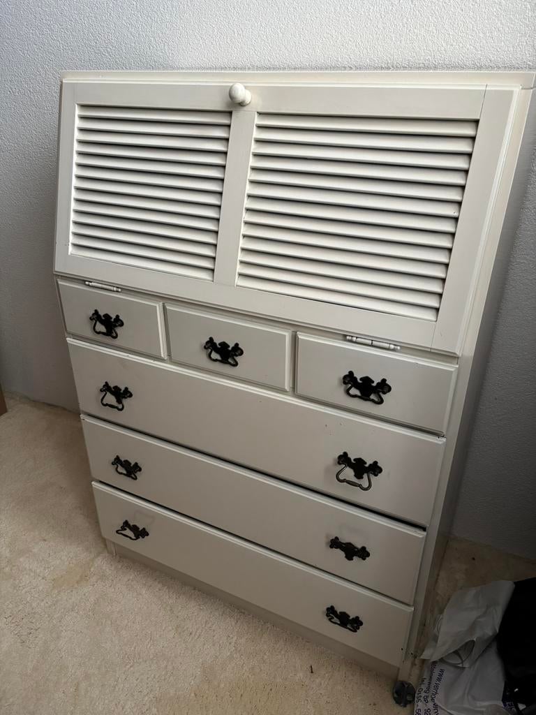 GOEDKOOP Retro vintage secretaire buro bureau met lades, Ophalen, Gebruikt